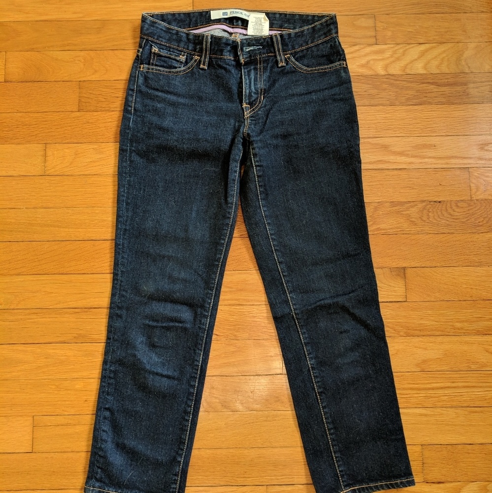 Gap pencil cut dark jeans size 0
